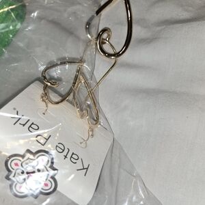 Kate Spade Gold Earrings And Necklace Set New
